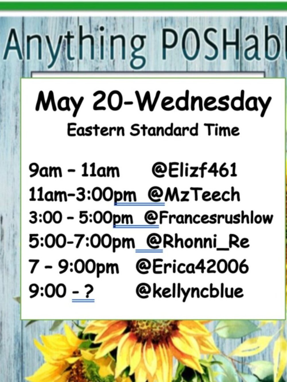 5/20/26 ***Back Up Host EST***Anything Poshable Train - Picture 1 of 6